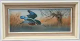 Kingfisher in flight by Robin Gibbard, watercolour, sold Aug 2025