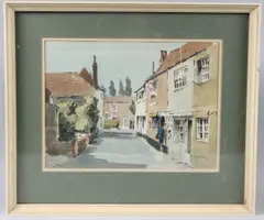High Street Old Bosham, Sussex by Richard Joicey, watercolour, sold Aug 2025