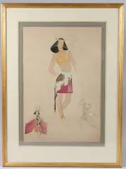 Costume design by Averil Burleigh, pencil and watercolour, sold Aug 2025