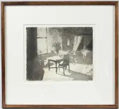 Study of sunlight - Co. Galway by Norman Ackroyd, pencil, sold Aug 2025