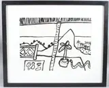 Opus D.4-76 1976' black gouache on paper by Alan Davie, gouache on paper, sold Aug 2025