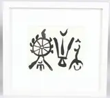 Untitled black gouache on paper by Alan Davie, gouache on paper, sold Aug 2025
