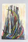 Abstract oil on canvas by Selim Turan, oil on canvas, sold Jul 2025