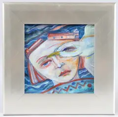 Passing Seagull' oil on board by Joyce W. Cairns, oil on board, sold Jul 2025