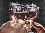 Giclee print by Fabian Perez limited edition, giclee, sold Dec 2023