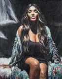 Angelica by Fabian Perez limited edition giclee print, giclee, sold Dec 2023