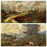 Untitled by J W Dawson, 1898, oil on canvas, sold Nov 2023