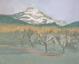 Untitled by Seiriol Davies, oil on board, sold Nov 2023