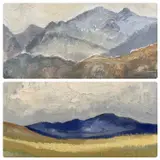 Mynyddoedd Eryri by Seiriol Davies, 2000, oil, sold Nov 2023