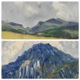 Tryfan by Seiriol Davies, oil, sold Nov 2023