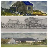 Gwreiddiol Ynys Enlli 2000 by Seiriol Davies, gouache, offered Nov 2023