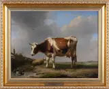 On The Meadows by Eugène Verboeckhoven, 1848, oil on board, sold Nov 2023