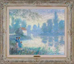 Evening by the Lake by Jeanette Leuers, oil on canvas, sold Nov 2023