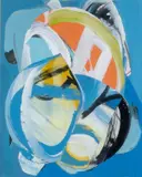Untitled by Martin Lanyon, gouache and collage, sold Nov 2023