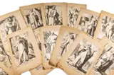 AFTER KAREL VAN MANDER set 14 engravings - The Twelve Apostles, with St Paul by Jacob de Gheyn II, ink, offered Nov 2023