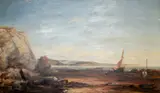 Sunrise After a Storm, Mumbles by Edward Francis Drew Pritchard, oil on canvas, sold Nov 2023