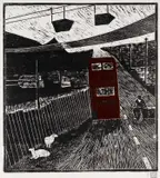 Untitled by Thomas Nathaniel Davies limited edition, linocut, offered Nov 2023