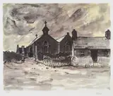 Print - Aberffraw by Kyffin Williams Ra limited edition, print, sold Nov 2023