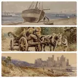 3 x small watercolour studies by John Sinclair, watercolour, offered Nov 2023
