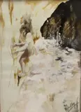 Untitled by Shelley Hocknell Zentner, watercolour and pastel, offered Nov 2023
