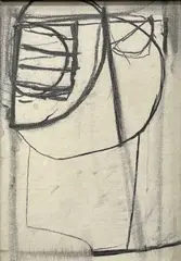 Tide Disorder, November 1991 by Peter Joyce, charcoal on board, sold Oct 2023