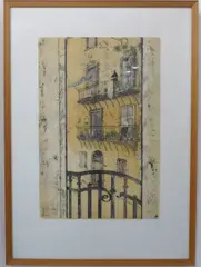 Palermo by Richard Beer, etching, sold Nov 2022
