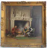 Yarns of Past Glories by Alfred Holst Tourrier, oil on canvas, offered Oct 2022