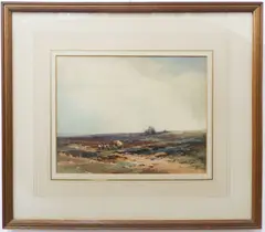 A Somerset moorland by Charles Harrington, watercolour, sold Oct 2022