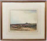 A Somerset moorland by Charles Harrington, watercolour, sold Oct 2022