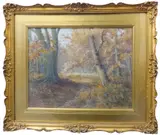 In Cadzow Forest by F Victor Massard, watercolour, sold Oct 2022