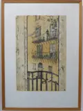 A large framed and glazed limited edition by Richard Beer, etching, offered Oct 2022