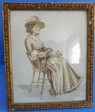 A gilt framed and glazed light brown by Copley Fielding, 1874, watercolour, offered Aug 2022