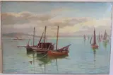 an unframed late 19th century oil on canvas study 'Loch Fyne by George William Graham, oil on canvas, sold Jun 2022