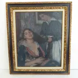 La Coiffure by Edmond Francois Aman-Jean, 1916, oil on canvas, sold Jun 2022