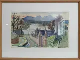 Above Dryburgh Orchard by George Douglas Haig, watercolour, sold Jun 2022