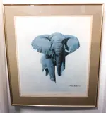 a gilt framed and glazed limited edition (629/850) colour print 'Sketch for painting by David Shepherd, print, sold Apr 2022
