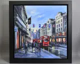 Regent street, london by Csilla Orban, oil on canvas, sold Aug 2020