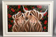 My love for moo blooms by Jennifer Hogwood, oil on canvas, sold Aug 2020