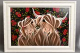 My love for moo blooms by Jennifer Hogwood, oil on canvas, sold Aug 2020