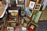etc, to include a pair of rose studies painted on glass, signed E. Howden by Paintings And Prints, print (other), sold Aug 2020