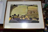 'Big Field', a Limited Edition Lino cut print, 33/50, depicting a by Graham Clarke, print, offered Aug 2020