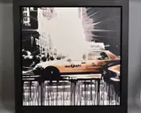 New york taxi by Kris Hardy, oil, offered Aug 2020