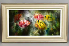 Drifing through i by Jose Manuel Reyes, oil on board, sold Aug 2020