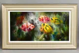 Drifing through i by Jose Manuel Reyes, oil on board, sold Aug 2020