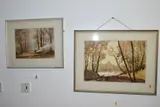Autumn woods by Percy Hipkiss, watercolour on paper, offered Aug 2020