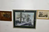 a pastel study of a rural lane in winter, signed lower by Derek Williams, pastel, offered Aug 2020