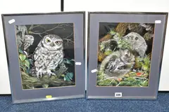 Hedgehogs by Liz Garnett-Orme, 1978, gouache and ink, sold Aug 2020