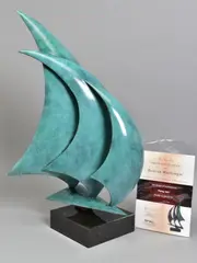 Flying sails by Duncan Macgregor Dmac, bronze, sold Aug 2020