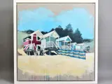 The windbreaker ii by Camilla Dowse, oil on board, offered Aug 2020