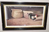 'COCKEREL AND BASKETS', an open edition print by Rosentiels, by Peter Munro, print, sold Aug 2020